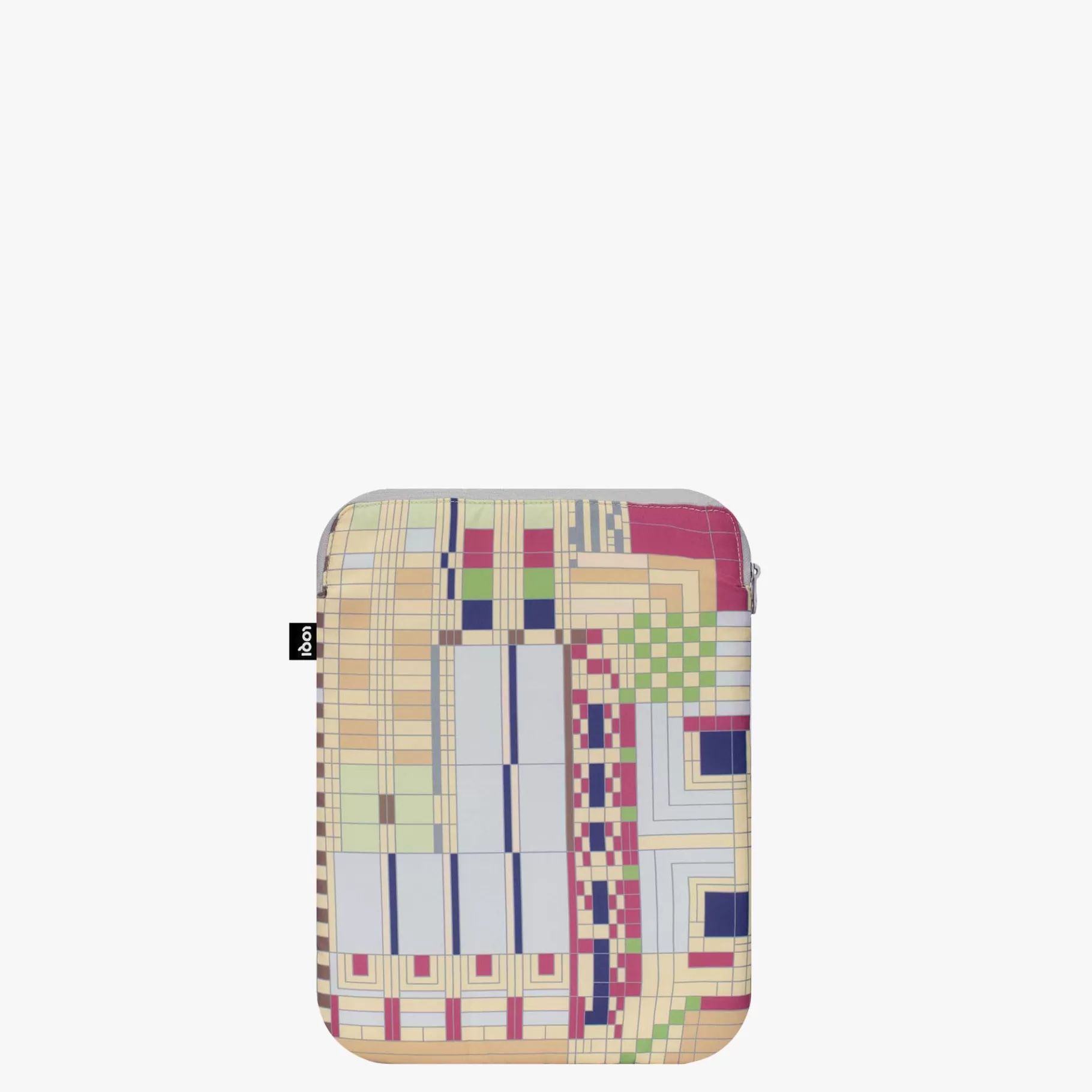 LOQI FRANK LLOYD WRIGHT Old Fashion Windows Recycled Laptop Sleeve (pochette d'ordinateur portable recyclée)* Housses Pour Ordinateurs Portables