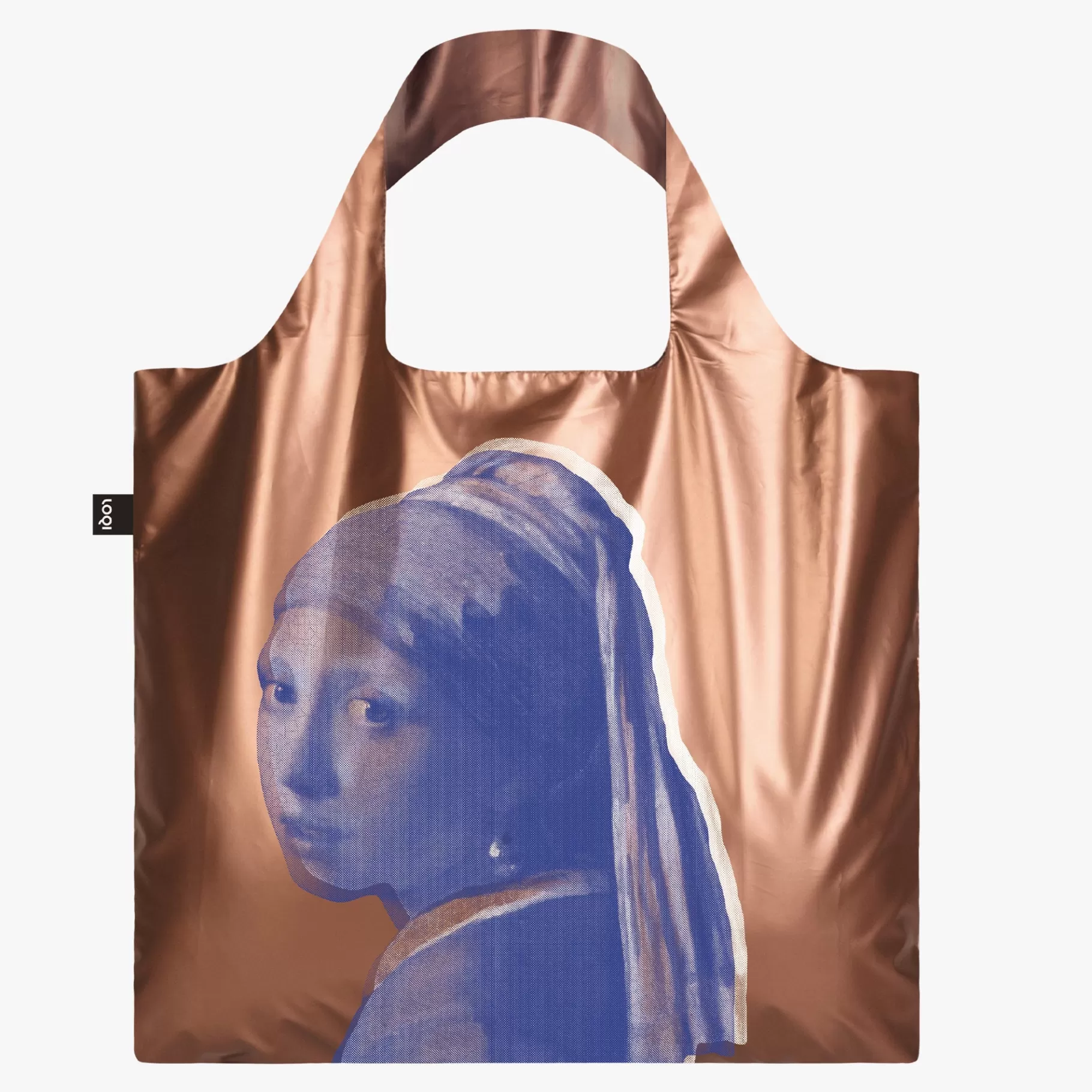 LOQI JOHANNES VERMEER Girl with a Pearl Earring Sac en or rose métallisé* Sacs