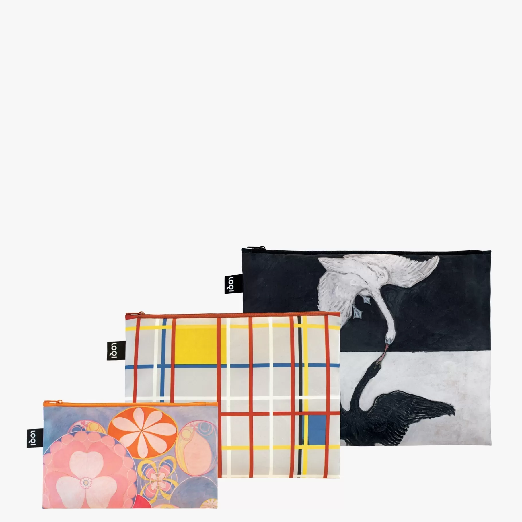 LOQI KLINT Le Cygne, l'Enfance MONDRIAN New York Recyclé Pochettes zippées* Poches Zippées