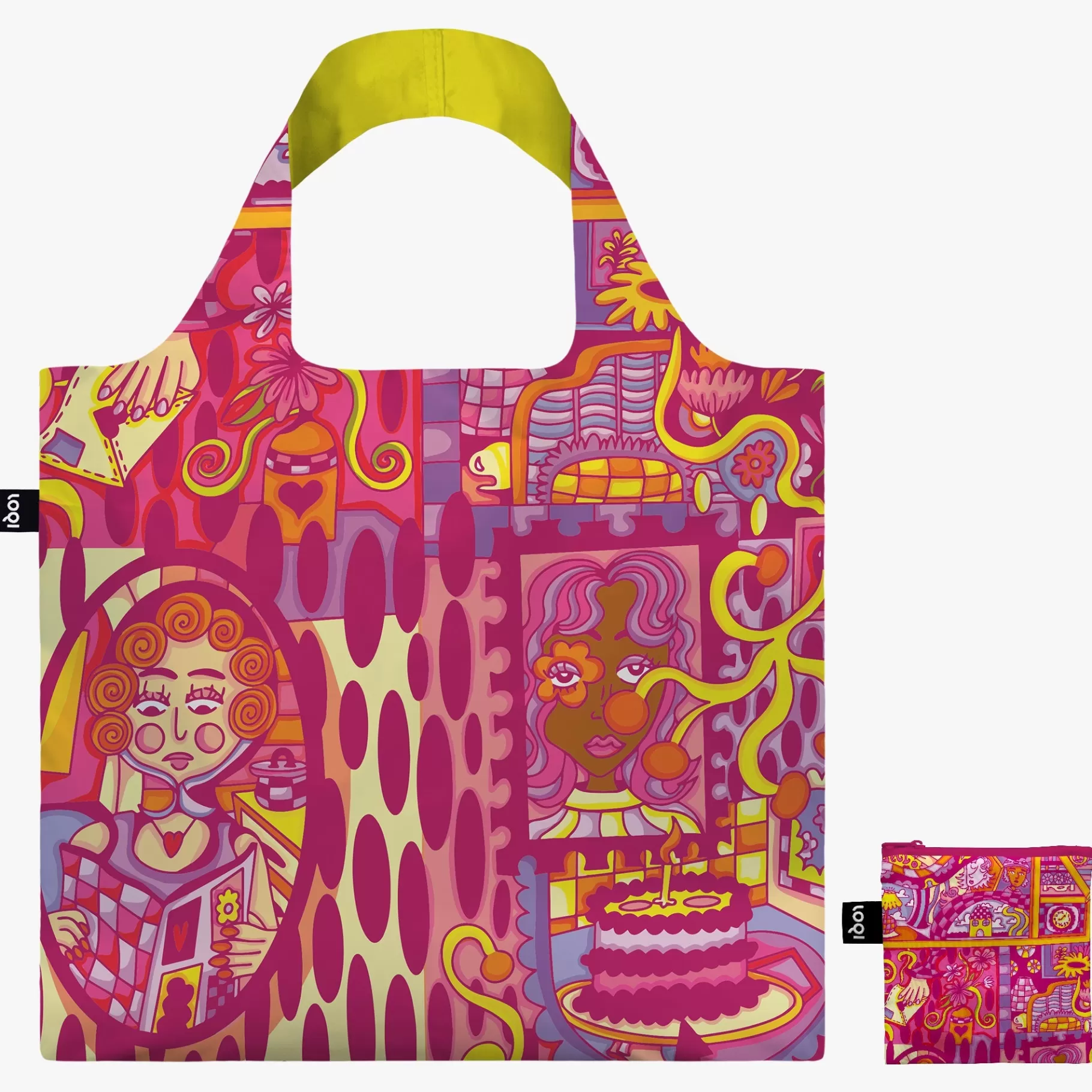 LOQI SHEIKHA AL HABSHI Sac recyclé aux teintes roses* Sacs