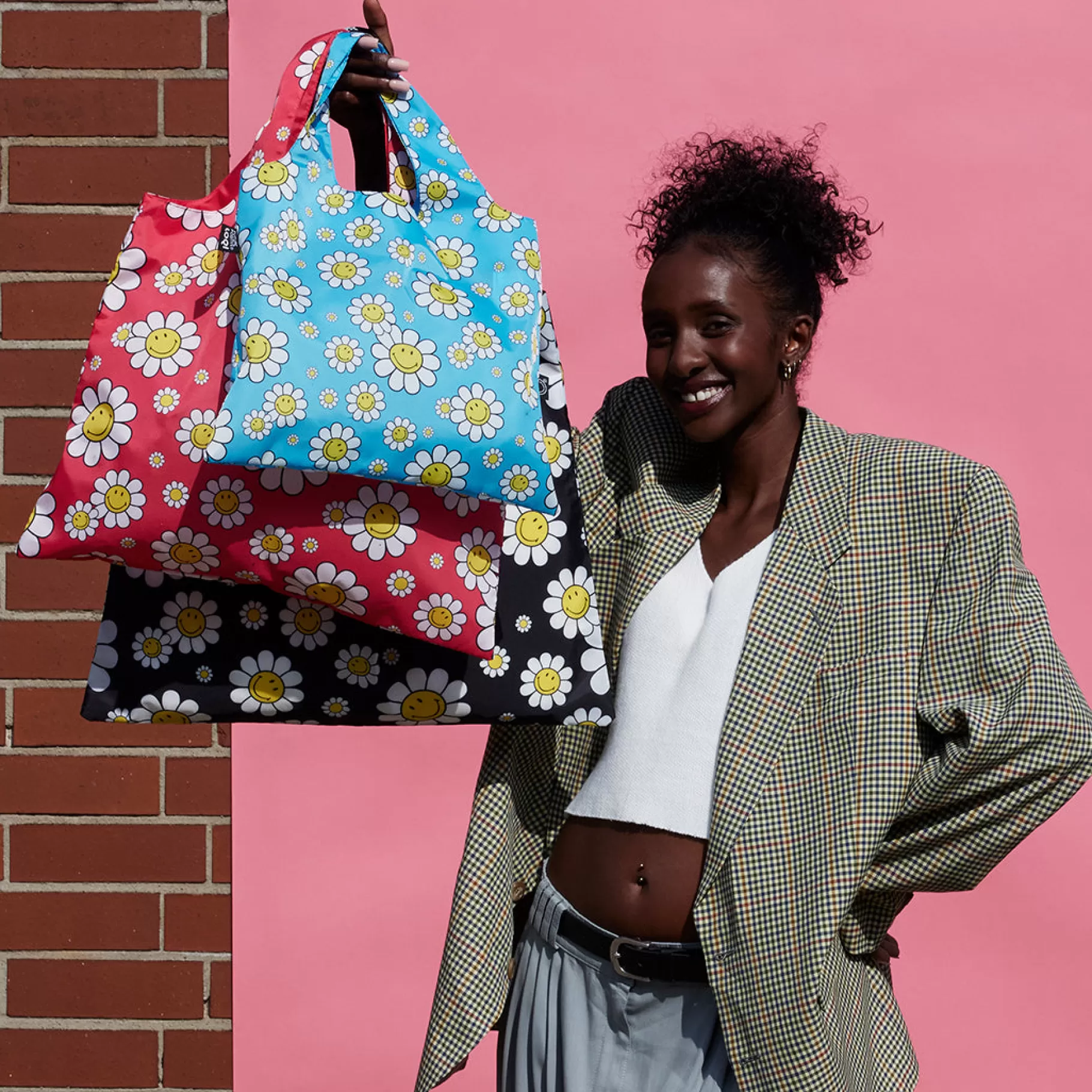 LOQI SMILEY Fleurs Aquarius Petit sac recyclé* Sacs