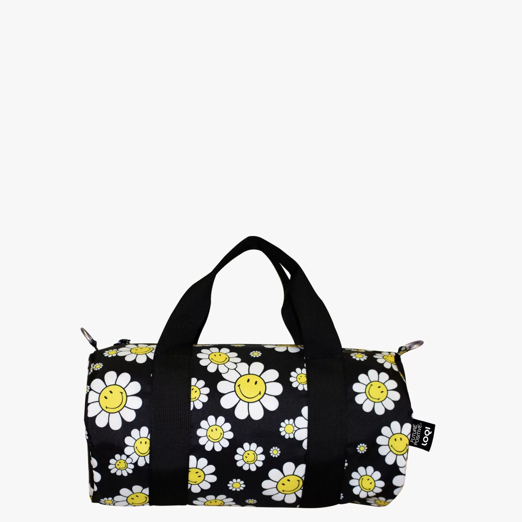 LOQI SMILEY Flowers Weekender moyen recyclé noir* Week-Ends