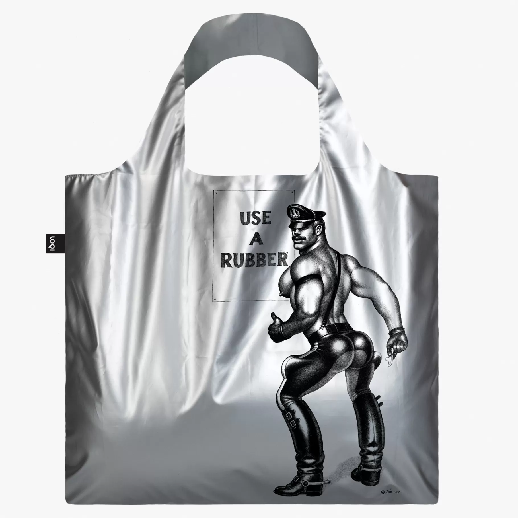 LOQI TOM OF FINLAND Utiliser un sac en caoutchouc argenté métallisé* Sacs
