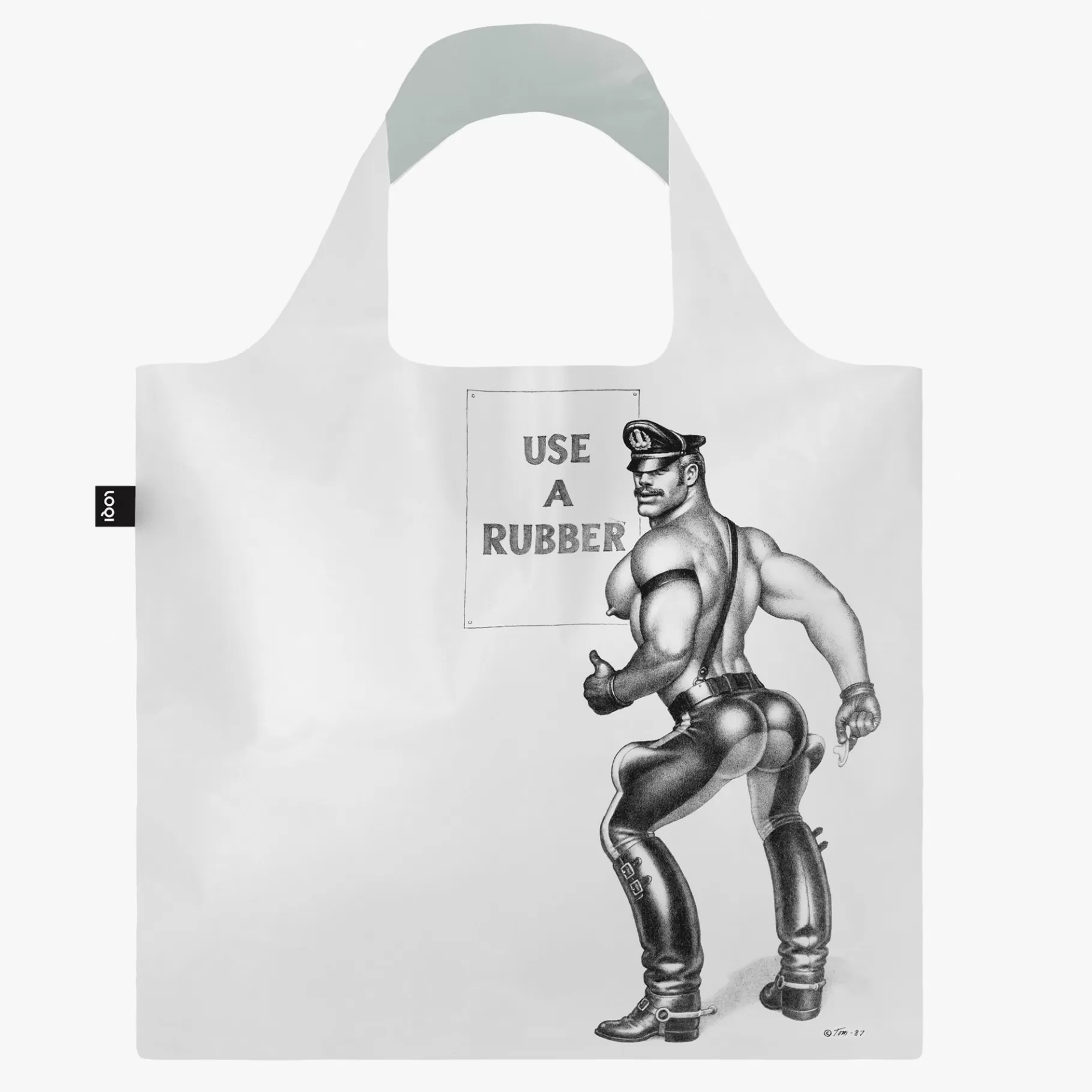 LOQI TOM OF FINLAND Utiliser un sac transparent en caoutchouc laiteux* Sacs