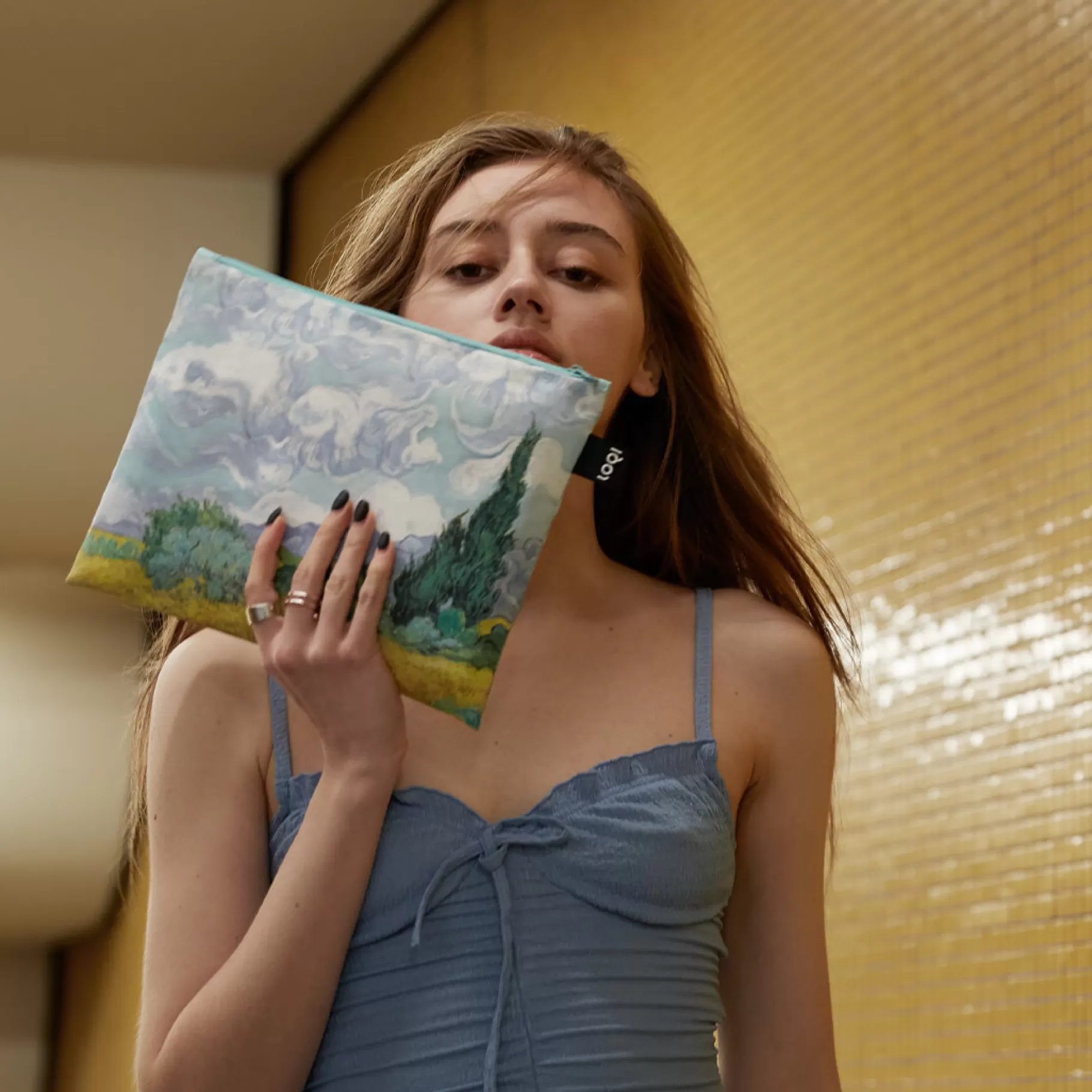 LOQI VINCENT VAN GOGH Nuit étoilée, champ de blé, iris Pochettes zippées recyclées* Poches Zippées